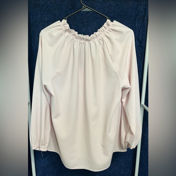 Pink Ruffled Long Sleeve Blouse - Picture 2 of 2